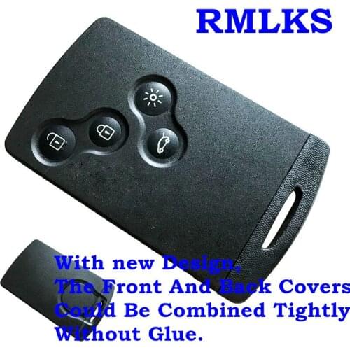 RMLKS 4 Buttons Remote Smart Card Key Fob Case For Renault Laguna Koleos Smart Card Key Shell Small Uncut VA6 Blade