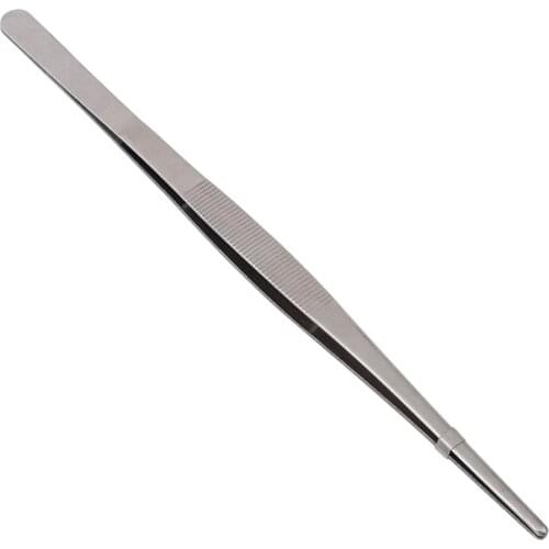 Extra-long 30CM/12 Inch Stainless Steel Kitchen Grill Tweezers BBQ Food Oven Salad Fish Serving Tongs Barbecue Tool