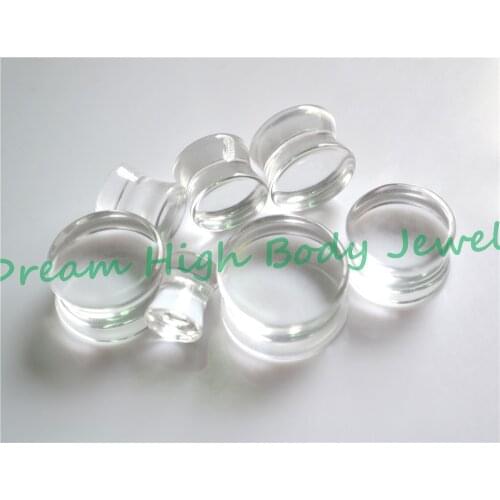 Transparent Ear Plugs Clear Flesh Tunnel Ear Expander Ear Piercing Rings Hot Sale Acrylic Popular Body Piercing