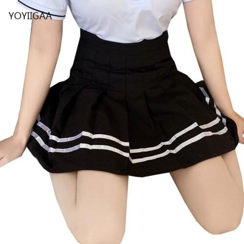 Without Shorts Women Skirt Elastic High Waist Female Pleated Skirts Harajuku Cute Ladies Mini Skirt Summer Fashion Woman Skirts
