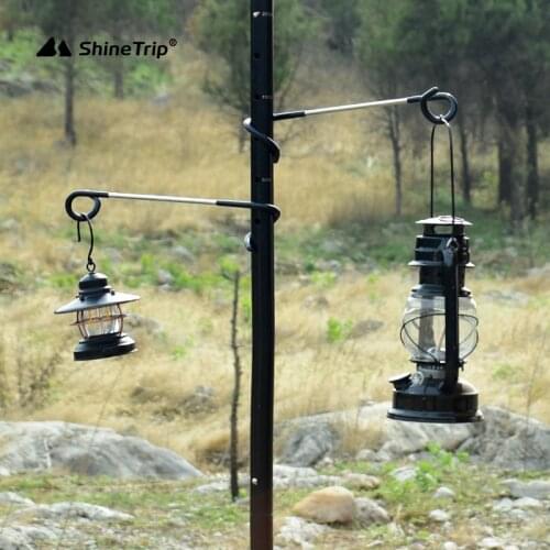 1 Pcs Multifunctional Pole Post Lamp Hook Outdoor Camping Metal Camp Tent S Shape Double Head Thicken Shapable Light Accessories