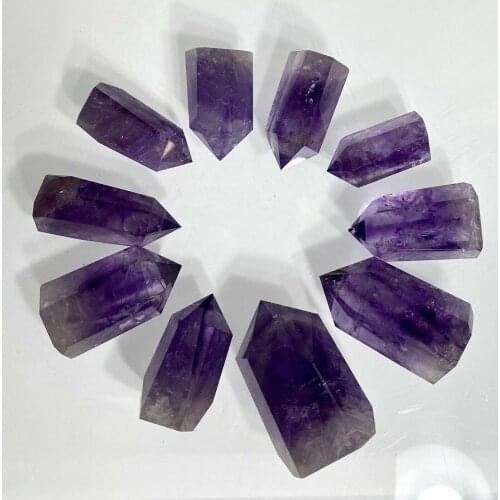 1 Pcs Natuurlijke Amethyst Punten Natuurlijke Kristal Reiki Healing 60-70 Mm