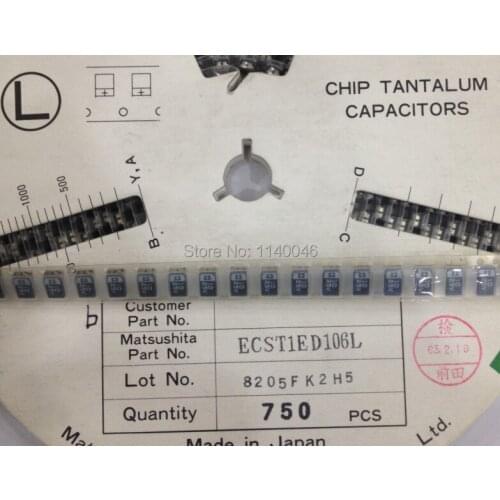 10PCS ECST1ED106L ECST1ED106R 7343 D 25V 10UF 106