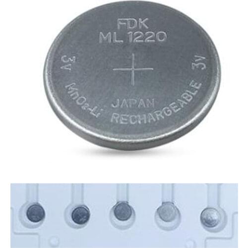Lot 5pcs Original New Fresh ML1220 1220 3V 18mAh Lithium Rechargeable CMOS RTC BIOS Back Up Coin Cell Battery for FUJI FDK