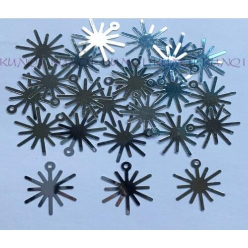 900pcs/1500pcs 16*28mm Silver Christmas Snowflake Flower Sequins Sewing Scrapbooking Crafts Christmas Decoration Ornament,DIY