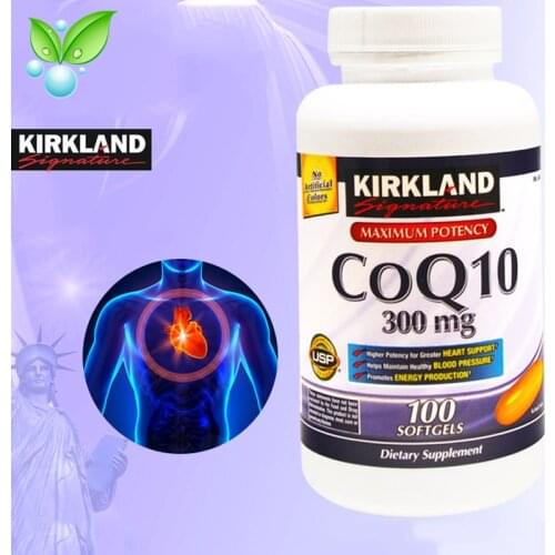American Original Kirkland High-concentration Coenzyme Q10 Soft Capsule 300mg*100 Capsules Protect Heart