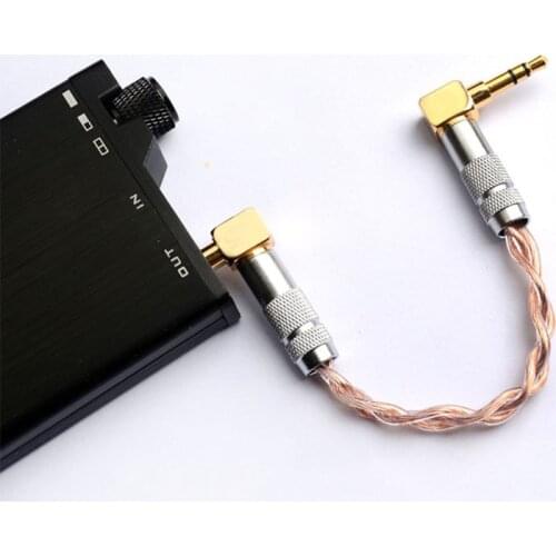 3.5mm Jack Audio Cable 3.5 Male to Male AUX Cable 90 Degree Right Angle for Car Headphone MP3/4 Aux Cord