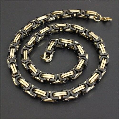 22 inch 8mm/6mm/4mm Cool 7 colors Jean Chain 316L Stainless Steel Fashion Polishing Gold Black Plated Motorcycles Biker Necklace
