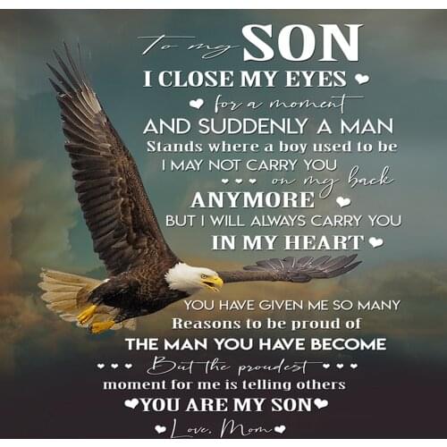 Letters Design Throw Blankets For To My Son/Wife/Daughter Fleece Thicken Warm Blanket On Bed Home Textiles Dreamlike Best Gift