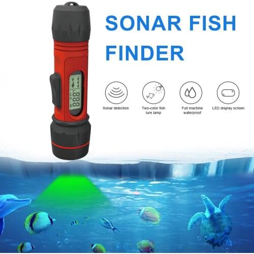 Ice Fishing Echo Sounder Fish finder Wireless Echo Sounder 0.8-90m Depth Digital Handle Transducer Sensor Sonar Fishfinder