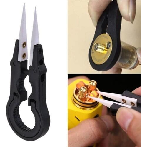 Hot Heat Resistant DIY Multifunctional Screwdriver Pointed Tip Ceramic Tweezers Stainless Steel Handle
