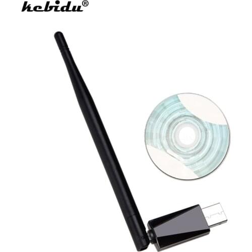 Kebidu Portable Mini 150Mbps USB WiFi Wireless Network Card MTK7601U 802.11n/g/b LAN Card 5db External Antenna Adapter wholesale