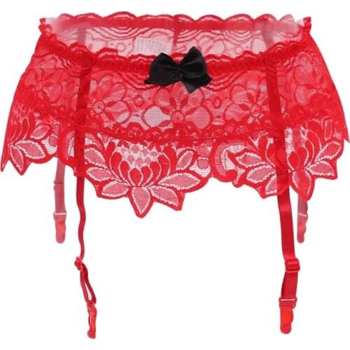 Sexy Women Stockings Set Sheer Lace Top Sexy Female Suspenders Erotic Lingerie Garter Belt Stockings For Woman Wedding Garter