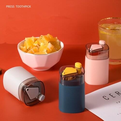 Household Living Room Toothpick Box Automatic High-grade Pressing Toothpick Canister Portable Nordic Style Toothpick Holders