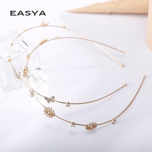 Metal Star Hairband Alloy Rabbit Hair Accessories Sweet Wedding Tiara Elegant Girls Headwear For Woman