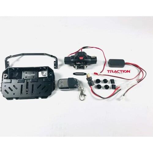 Metal Simulation Winch Kit Traction Hobby 1/8 KM5 Crawler Model Vehicle Refit Upgrade Accessories RC Car Parts THO1156