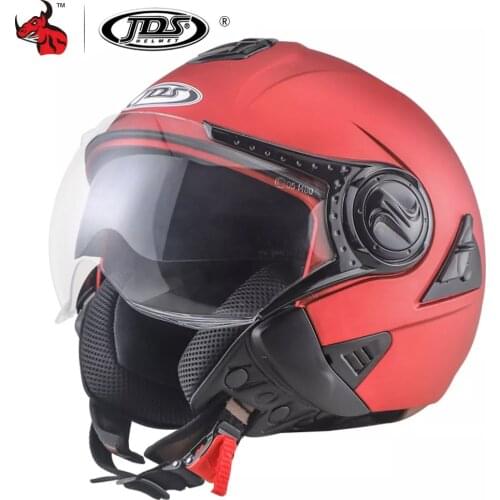 NENKI Motorcycle Helmet Double Lens Casco Moto Open Face Scooter Helmet Motorbike Racing Helmet Vintage Helmet For Men And Women