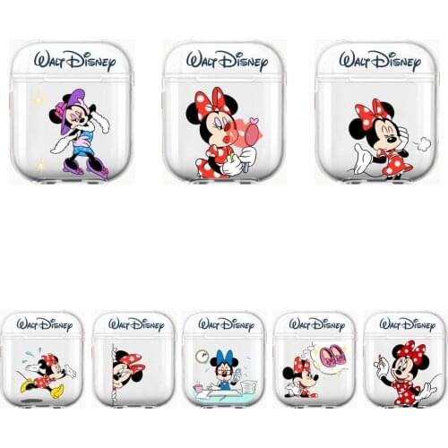 Disney Minnie and Mickey Mouse Soft Silicone Cases For Airpods 1/2 Protective Bluetooth Wireless Earphone Cover For Air Pods Ch