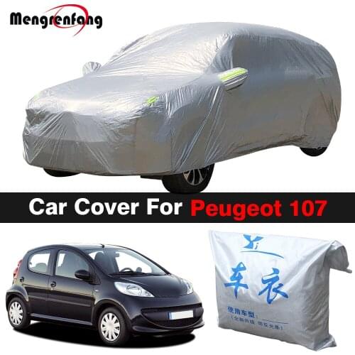 Outdoor Car Cover Indoor Anti-UV Sun Shade Snow Rain Dust Protection MPV Cover For Peugeot 107