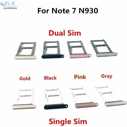 New Single / Dual Sim card Holder For Samsung Galaxy Note 7 N930 SIM Card Tray Holder Replacement Part