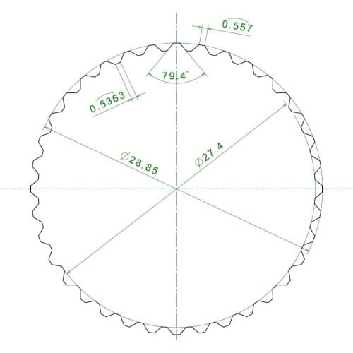 Customize spline / circular broach with length 60mm precision cutting tool