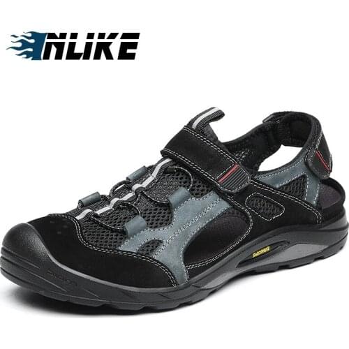 Top quality sandal men sandals summer genuine leather sandals