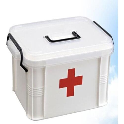 Family medicine box multilayer medical emergency medicine storage health box household plastic childrens small medicine box