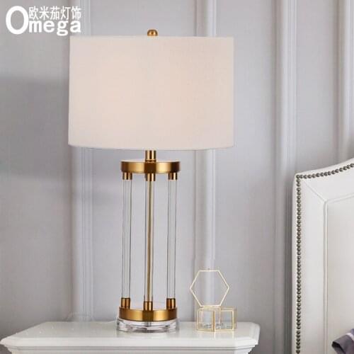 Nordic modern crystal light luxury table lamp living room bedroom bedside study decoration designer model room showroom table