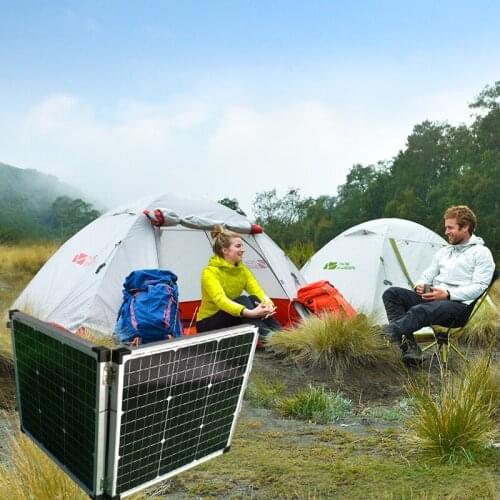 Foldable Solar Panel 100W(2pcs50w) WIth 20A LCD Charge Controller And 1 Bag For Home/Caravan Travel Camping