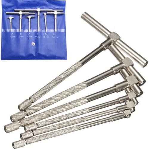 6Pcs/Set Telescopic Gauge Set Micrometer Measurement Bore Engineers Kits 8-150mm