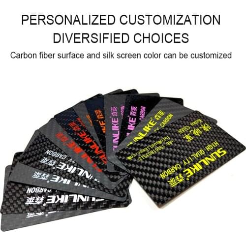 100PCS cheap custom waterproof carbon fiber business card printing Blank Card