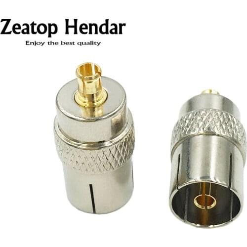 100Pcs MCX Plug Male Adapter to IEC DVB-T TV Female Jack RTL2832U R820T Tuner Plug Wire Connector