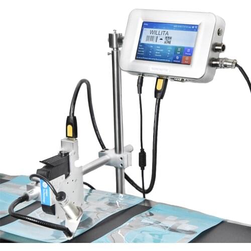 12.7mm 15 languages automatic coding machine mask Online Inkjet Printer Thermal Inkjet TIJ Printer for automatic conveyor belt