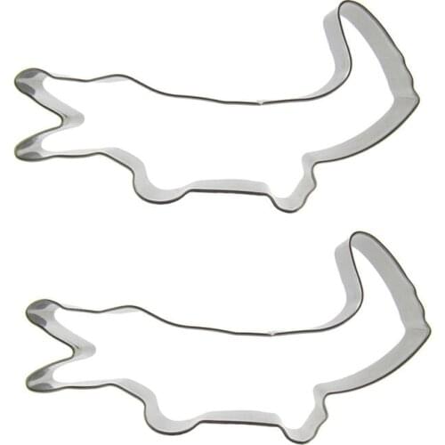 Crocodile shape 2 piece biscuit cutting molds, baking tools, cake decorating soft candy tools