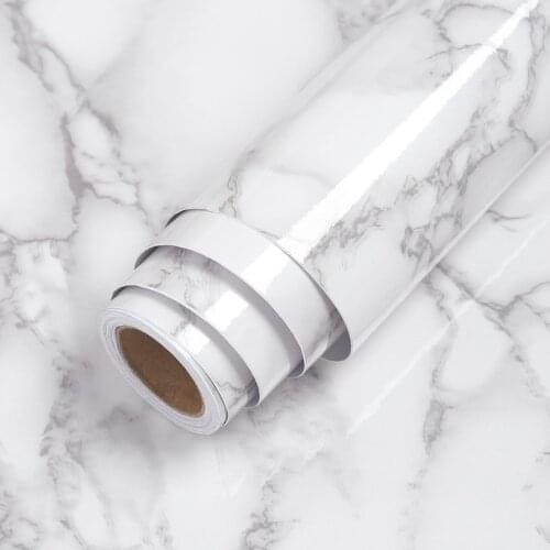 40*100cm Kitchen Oil Proof Sticker Marble Pattern Wall Sticker Waterproof High Temperature Living Room Home Decoration