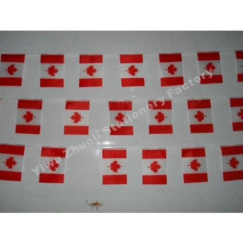 5 Meter Long 21*14CM Canada Banners String Flags Decorative Flag Banner Team Fans Supplies Free Shipping