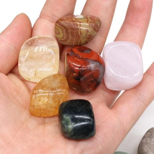 5 Pcs/bag Natural Gem Rose Quartz Lapis Lazuli Agate Irregular Shape Playing with Stones Handmade Crafts Decorations Ornaments
