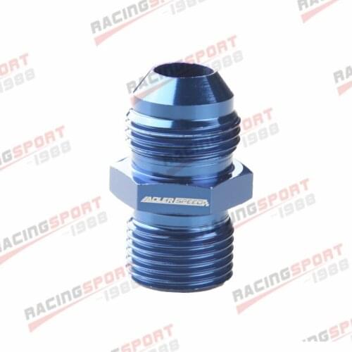 -8AN 8AN Male Flare To M18 x 1.5 Metric Straight Fitting Aluminum BLUE
