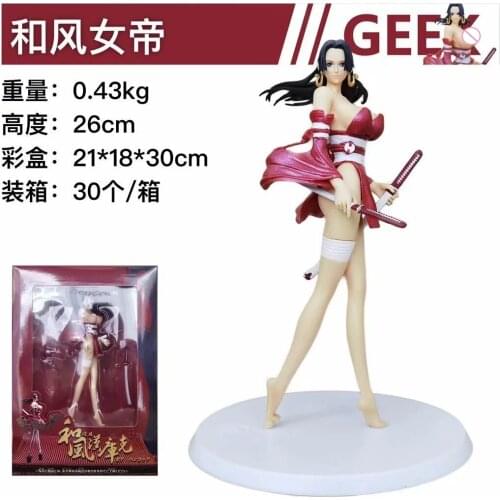 Anime O.n.e.P.i.e.c.e Boa Hancock GK Japanese Emperor Girl Standing Sexy Girl Boxed Figure About 26cm