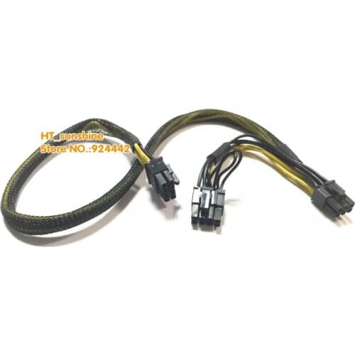 60cm sleeved PSU 8pin to 6pin & 8pin(6+2) PCI-E Video Card Moular Power Supply Cable for dell t5610 Workstation