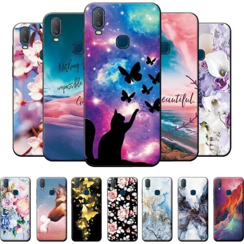 Phone Cases For Vivo Y11 2019 Case Soft Back Cover For Vivo Y17 Y15 Y12 Y3 Case 6.35" Silicon Cute Cat VivoY17 Y 17 15 12 3 11