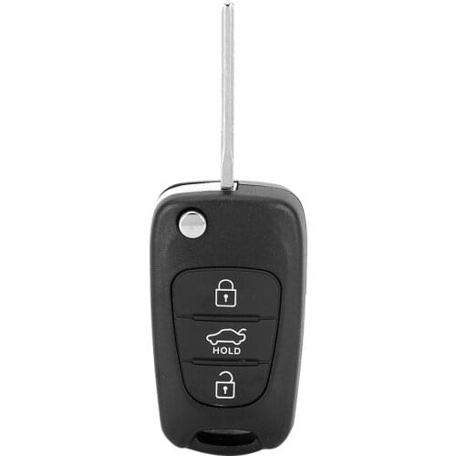 3 Buttons Flip Remote Key Fob Shell Case Black Replacement Fit for KIA Rondo 2006 2007 2008 2009 2010 2011 Black Accessories