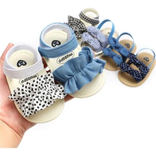 Baby Sandals Infant Girls Shoes Princess Bowknot Toddler Summer Sandals PU Non-slip Shoes 0-18M
