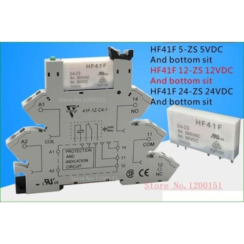 HF41F 5-ZS 12-ZS 24-ZS And the base 6A 5V 12V 24V Rela DIP-5