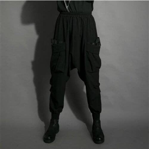 Personalized dark fashion brand autumn and winter loose micro-span nine-point overalls, footwear pants, feet harem pants