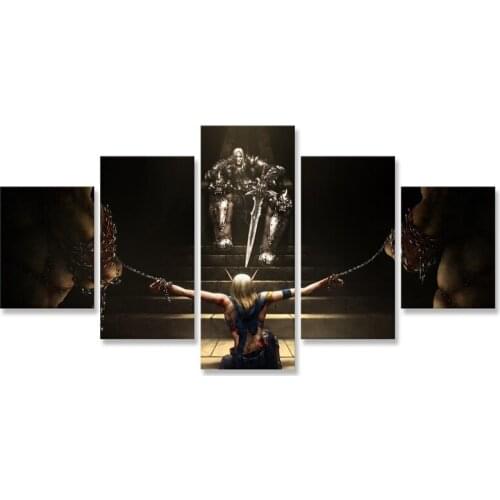 Wow Sylvanas Lich King Darkness Canvas Painting 5 Panel Poster Print Wall Art Paintings Canvas Pictures for Living Room