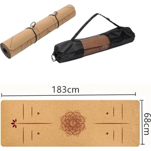 Natural Cork TPE Yoga Mat Non-slip Pilates Exercise Mats Fitness Gym Sports Slimming Balance Training Pads