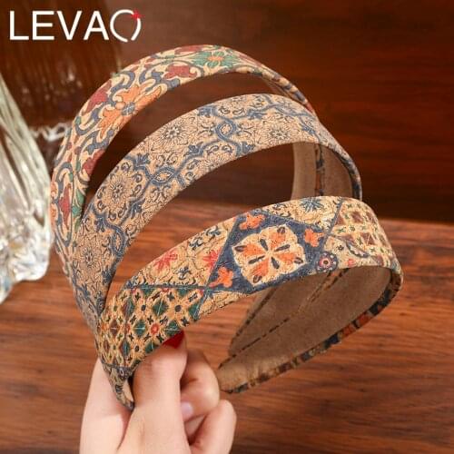 Levao 2020 New Printing Retro Hairbands Headbands Elegant Fashion Hair Bands Accessories for Women Hair Hoop