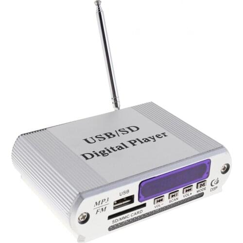 Mini Power Amplifier Digital Audio Music Player with Remote Control Support FM/ MP3/SD/USB/DVD for Car/Motorcycle/Home