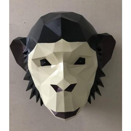 Cartoon cute resin animal head wall hanging monkey pendant Home bedroom decoration Wholesale of inventory arts and Crafts